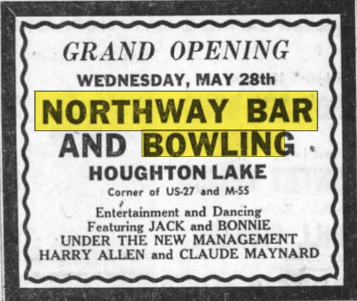 Northway Lanes (Northway Bar and Bowling) - May 26 1958 Opening (newer photo)